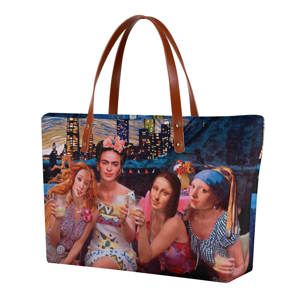 Venus Frida Mona and Vermeer’s Girls Night Tote Bag