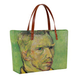 Vincent van Gogh’s Self-Portrait on Green Tote Bag