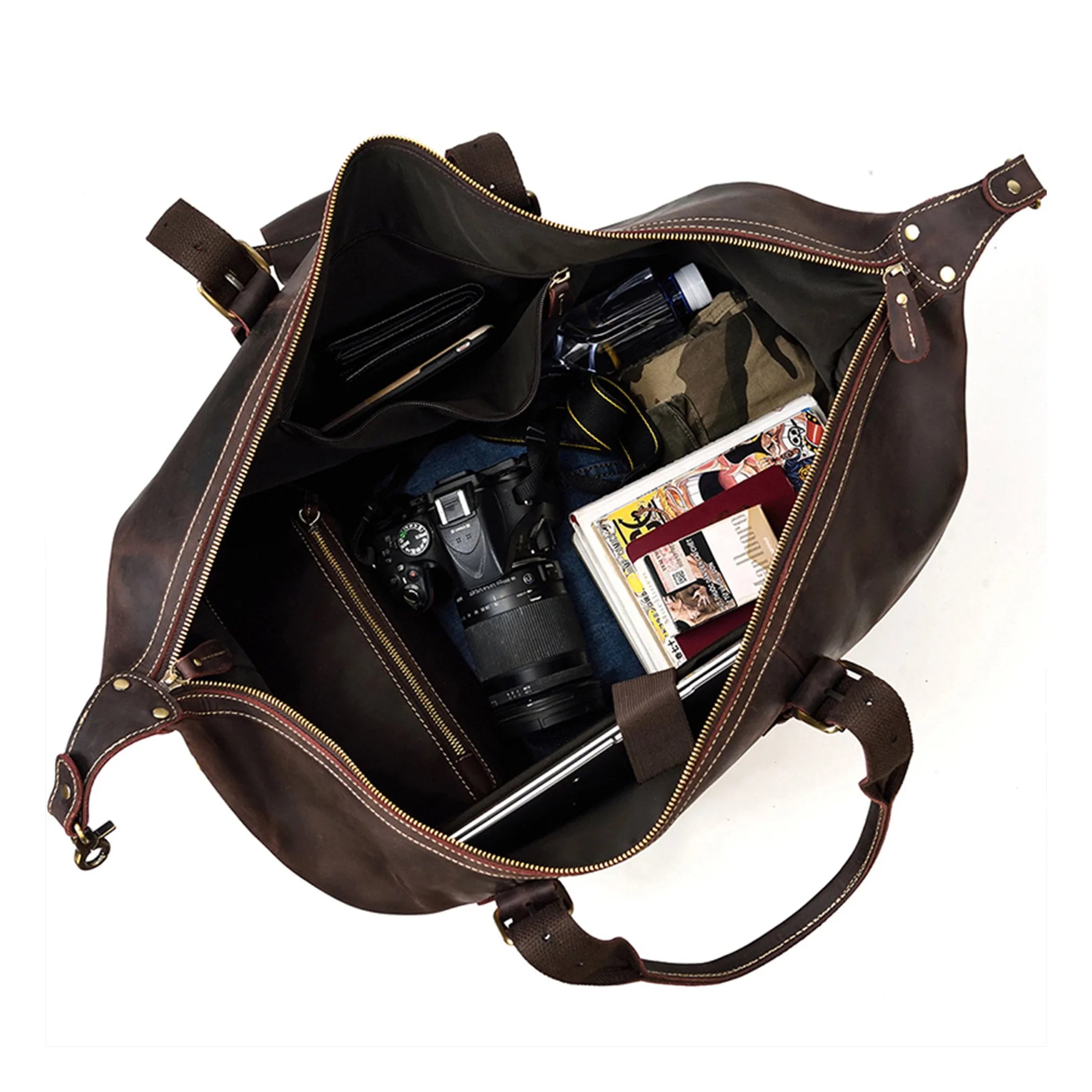 Vintage Big Capacity Genuine Leather Travel Bag