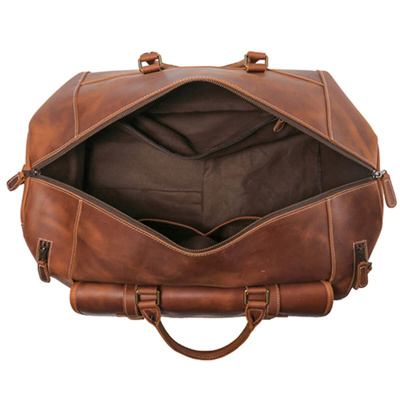 Retro Style Leather Travel Bag