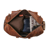 Vintage Style Leather Duffel Bag