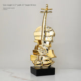Gold Violin Sculpture