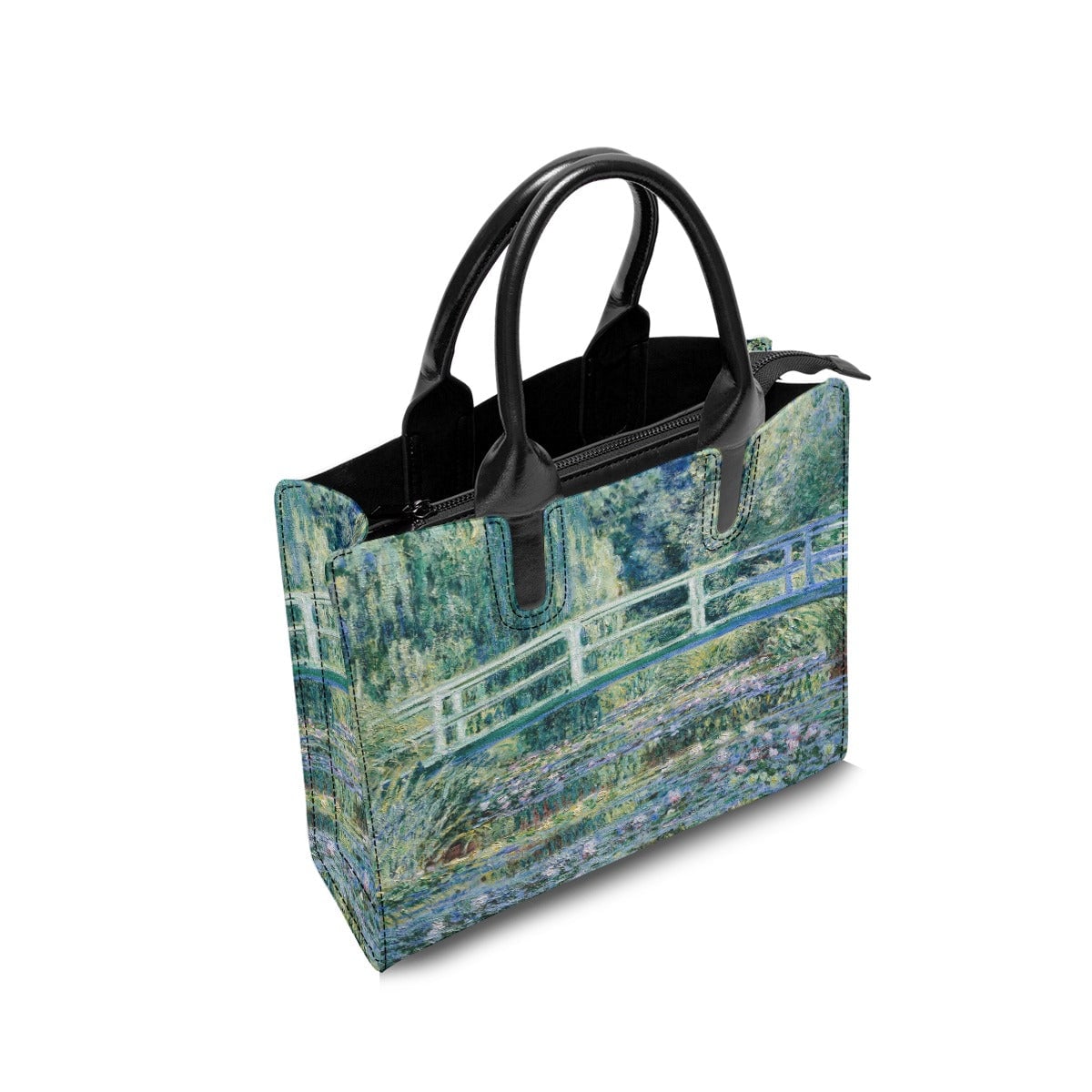 Water Lilies and Japanese Bridge by Claude Monet Handbag