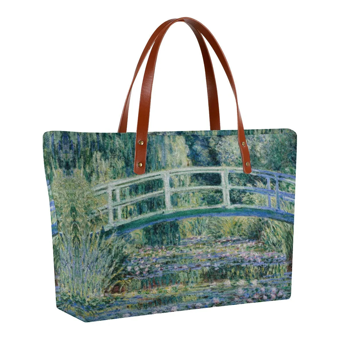 Water Lilies and Japanese Bridge by Claude Monet Tote Bag