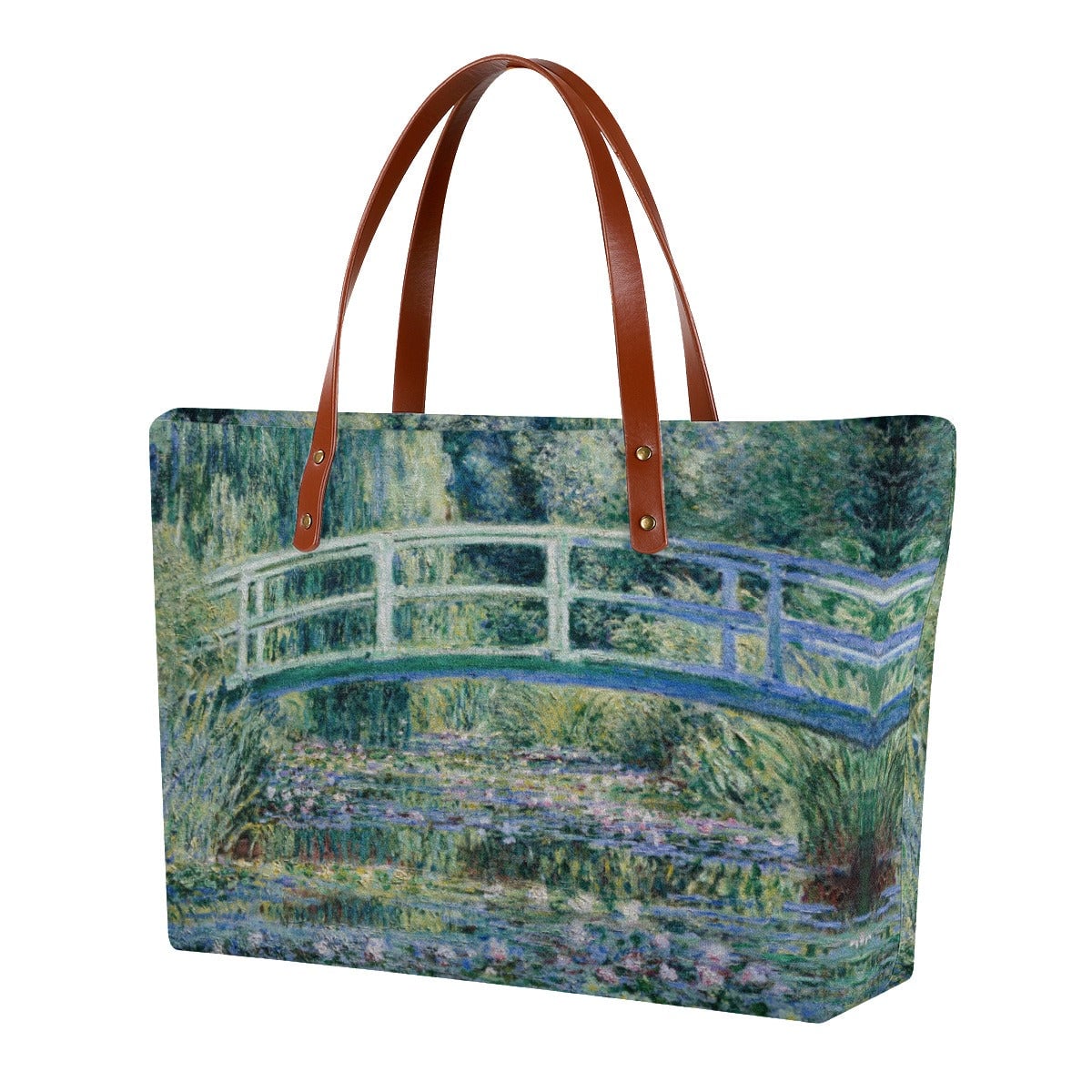 Water Lilies and Japanese Bridge by Claude Monet Tote Bag