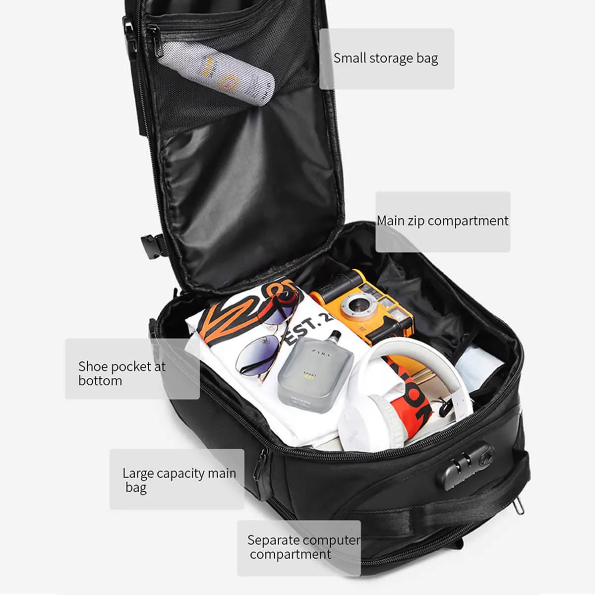 Waterproof Backpack Anti-theft Multifunction Travel Bag