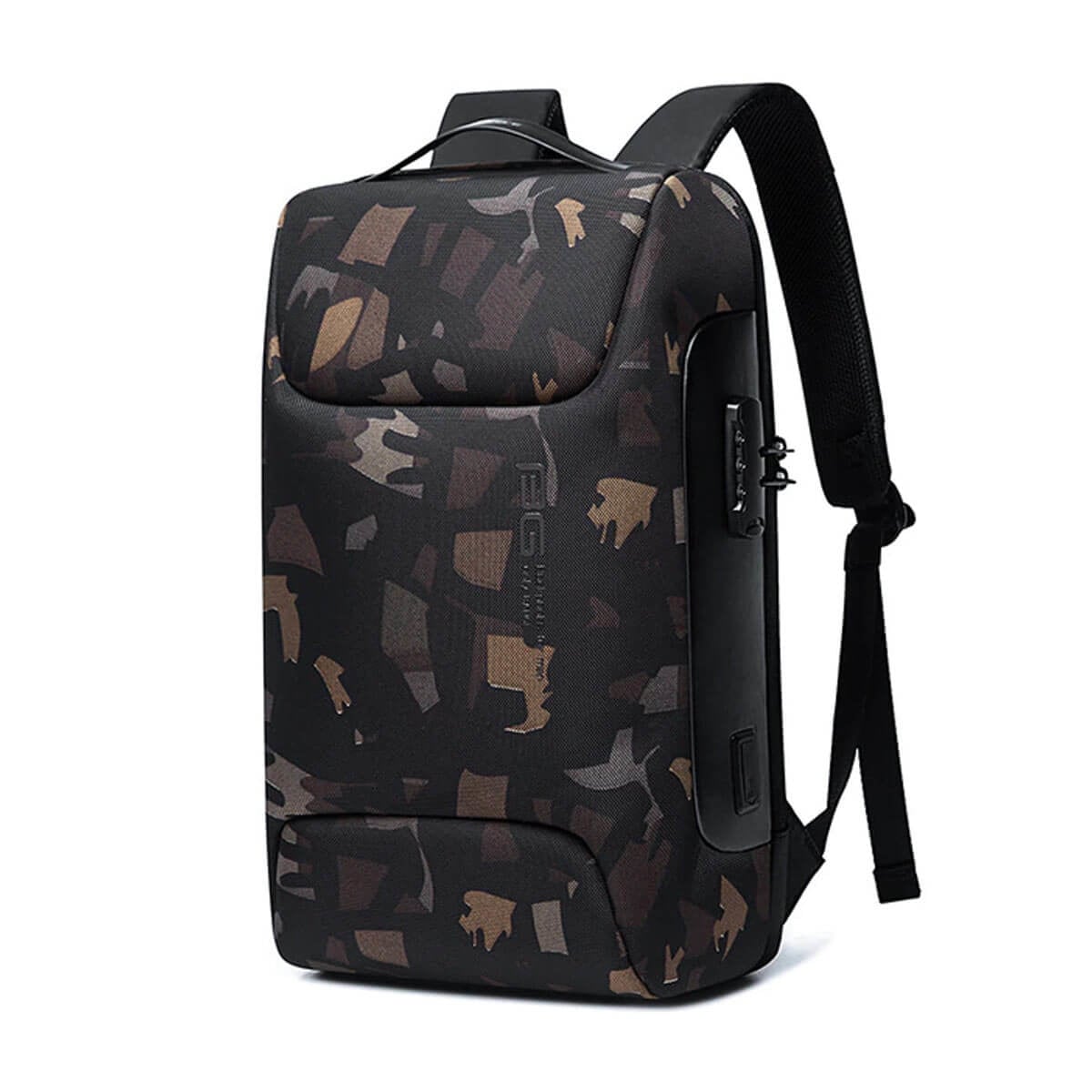 Camo Waterproof Business Backpack with Lock