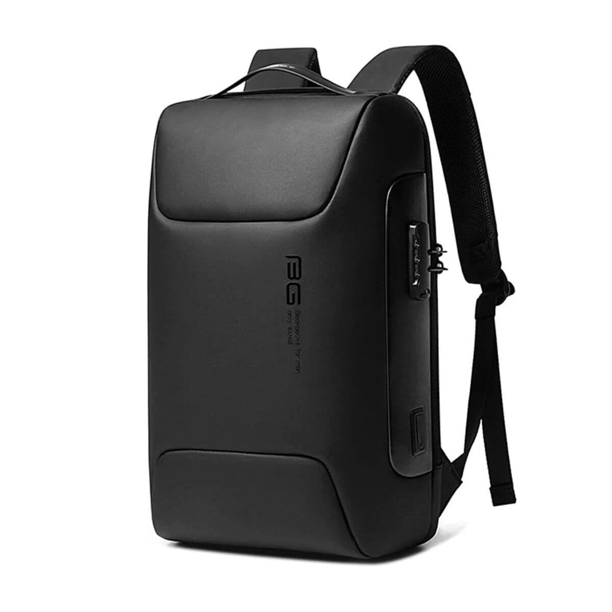 Black Waterproof Business Backpack with Lock