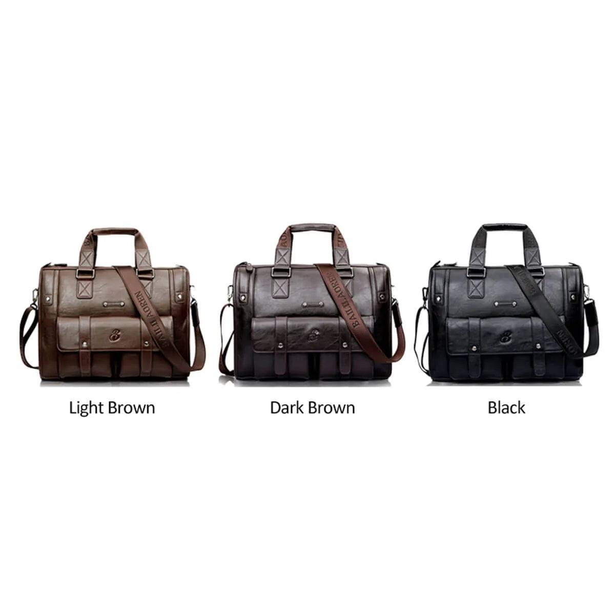 Waterproof Leather Shoulder Bag Business Travel Premium Briefcase