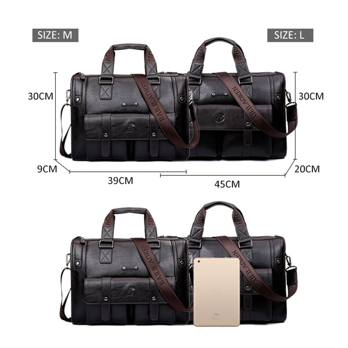 Waterproof Leather Shoulder Bag Business Travel Premium Briefcase