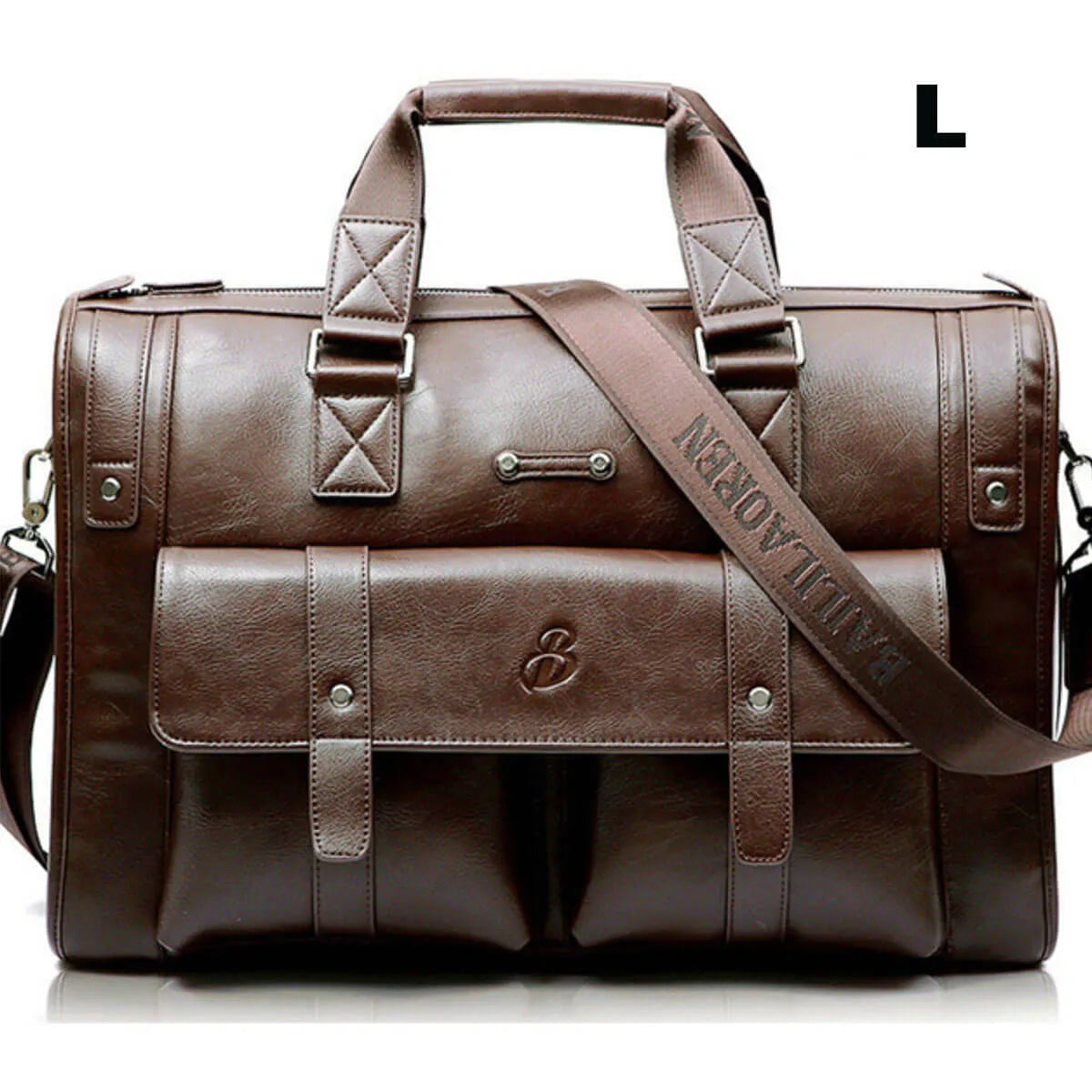 Waterproof Leather Shoulder Bag Business Travel Premium Briefcase