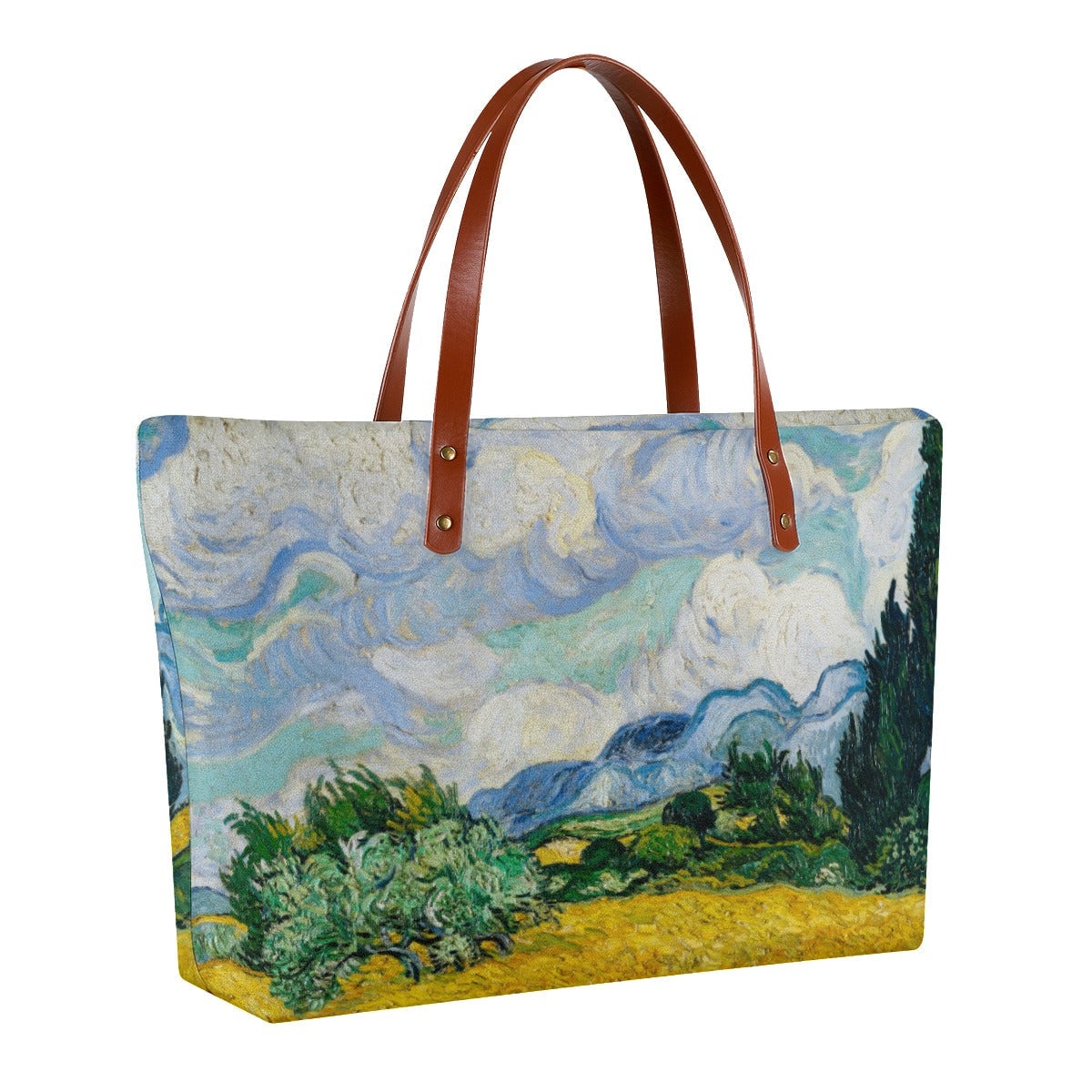 Wheat Field with Cypresses Van Gogh Tote Bag