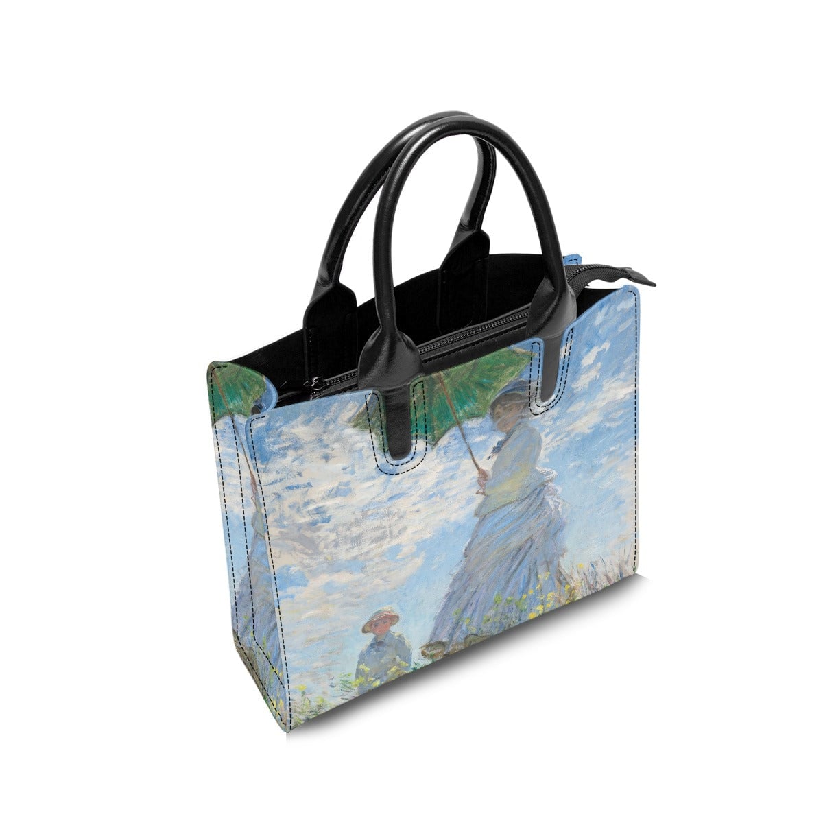 Woman with a Parasol Claude Monet Painting Art Handbag
