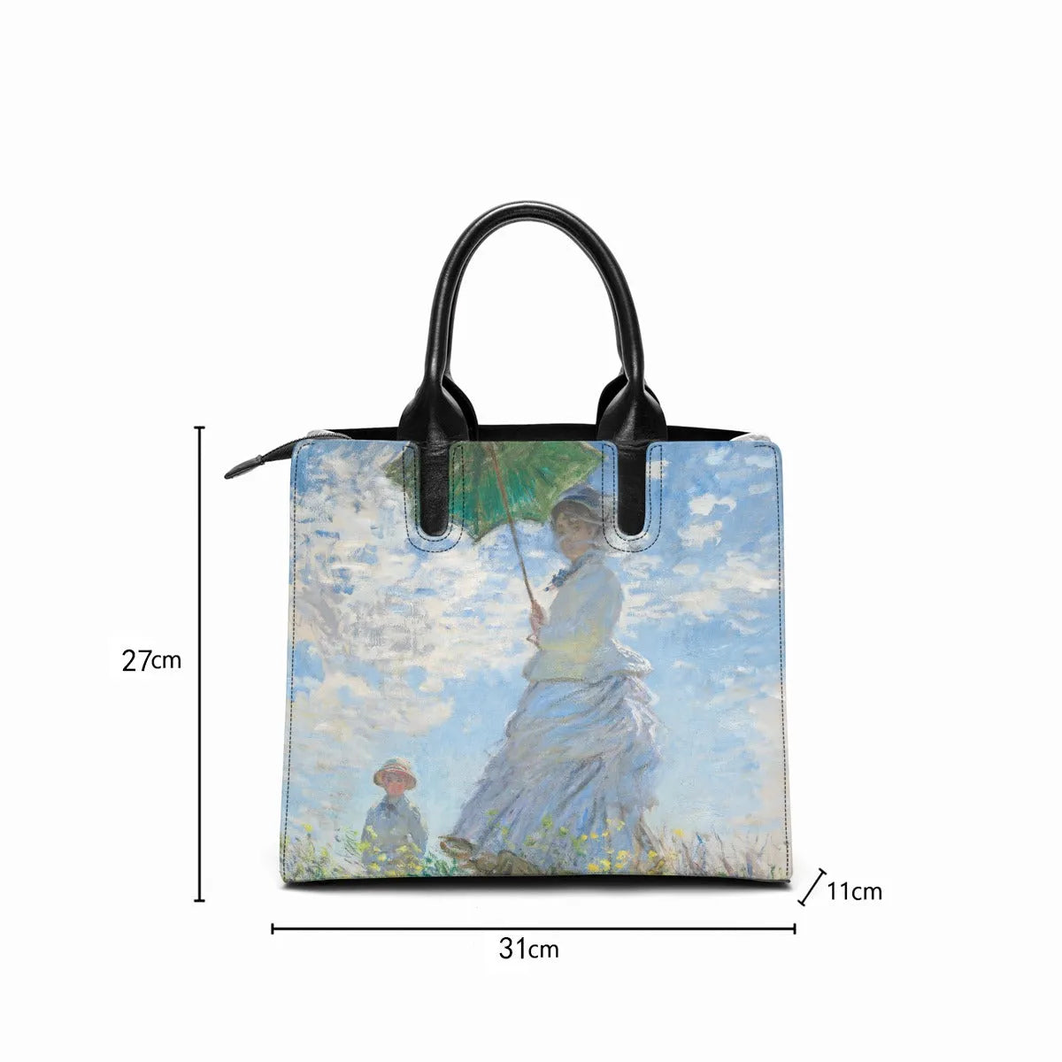 Woman with a Parasol Claude Monet Painting Art Handbag