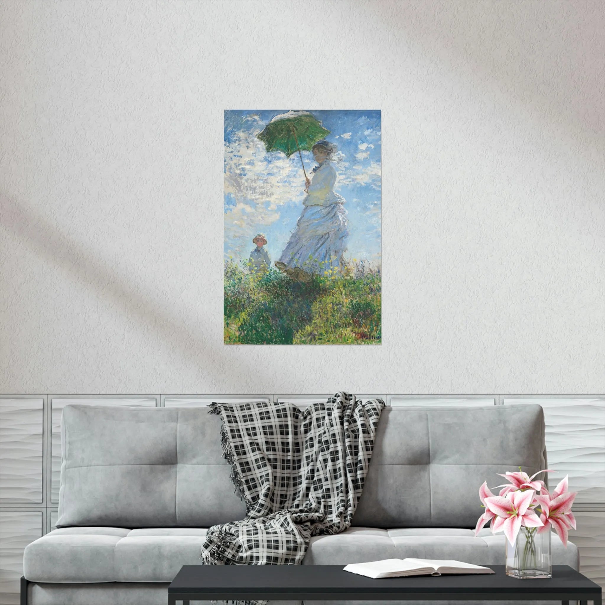 Woman with a Parasol Claude Monet Premium Posters