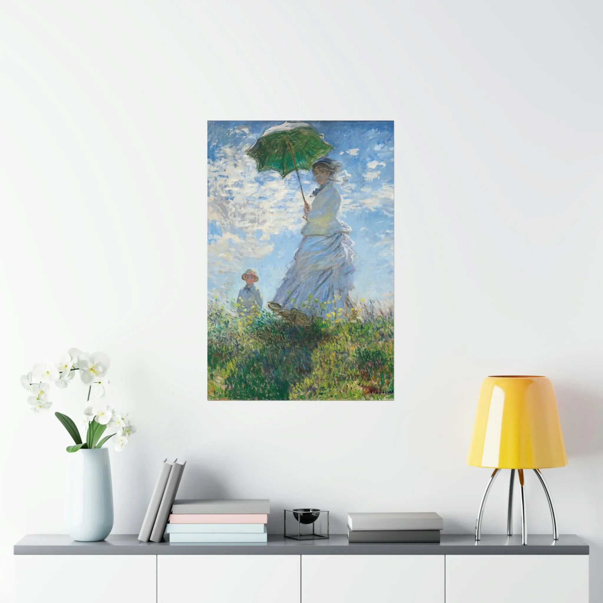 Woman with a Parasol Claude Monet Premium Posters