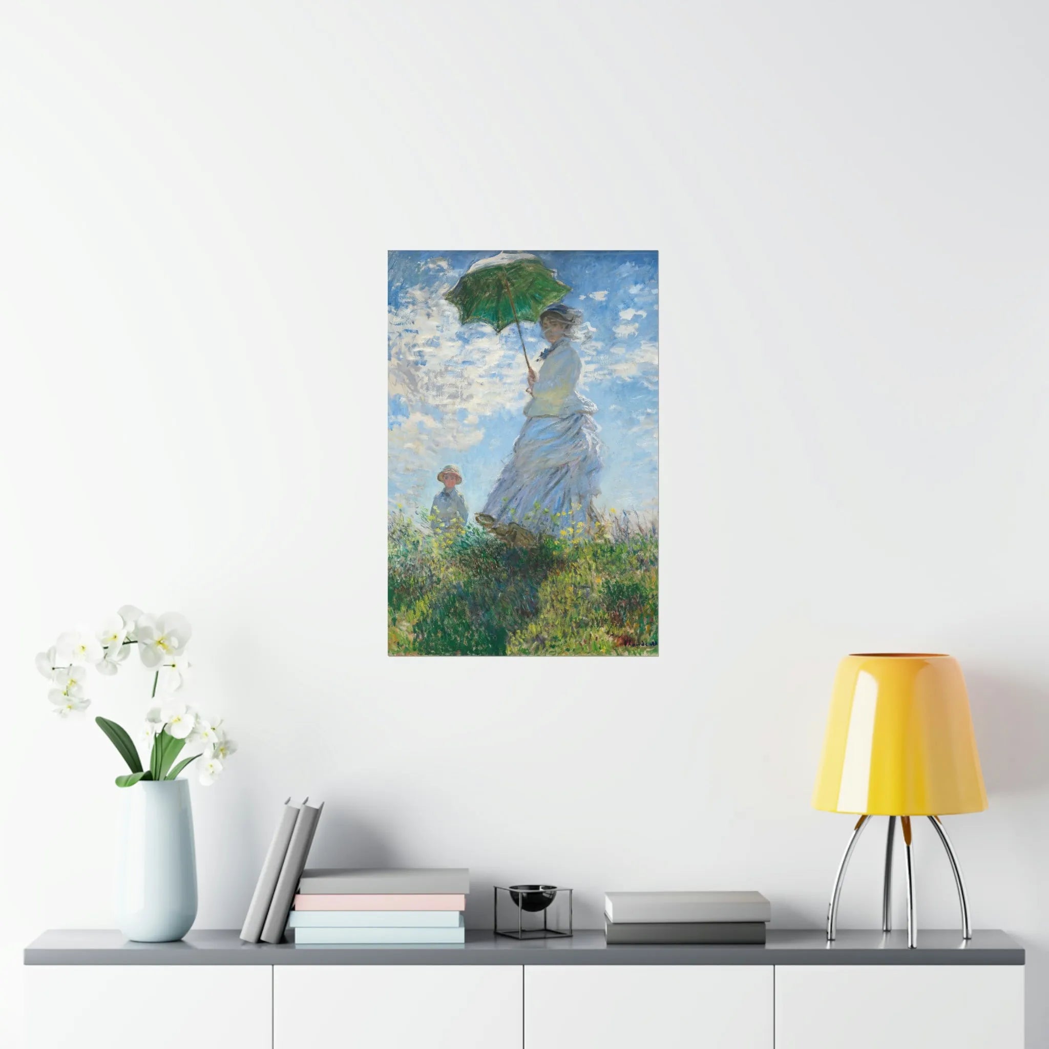 Woman with a Parasol Claude Monet Premium Posters