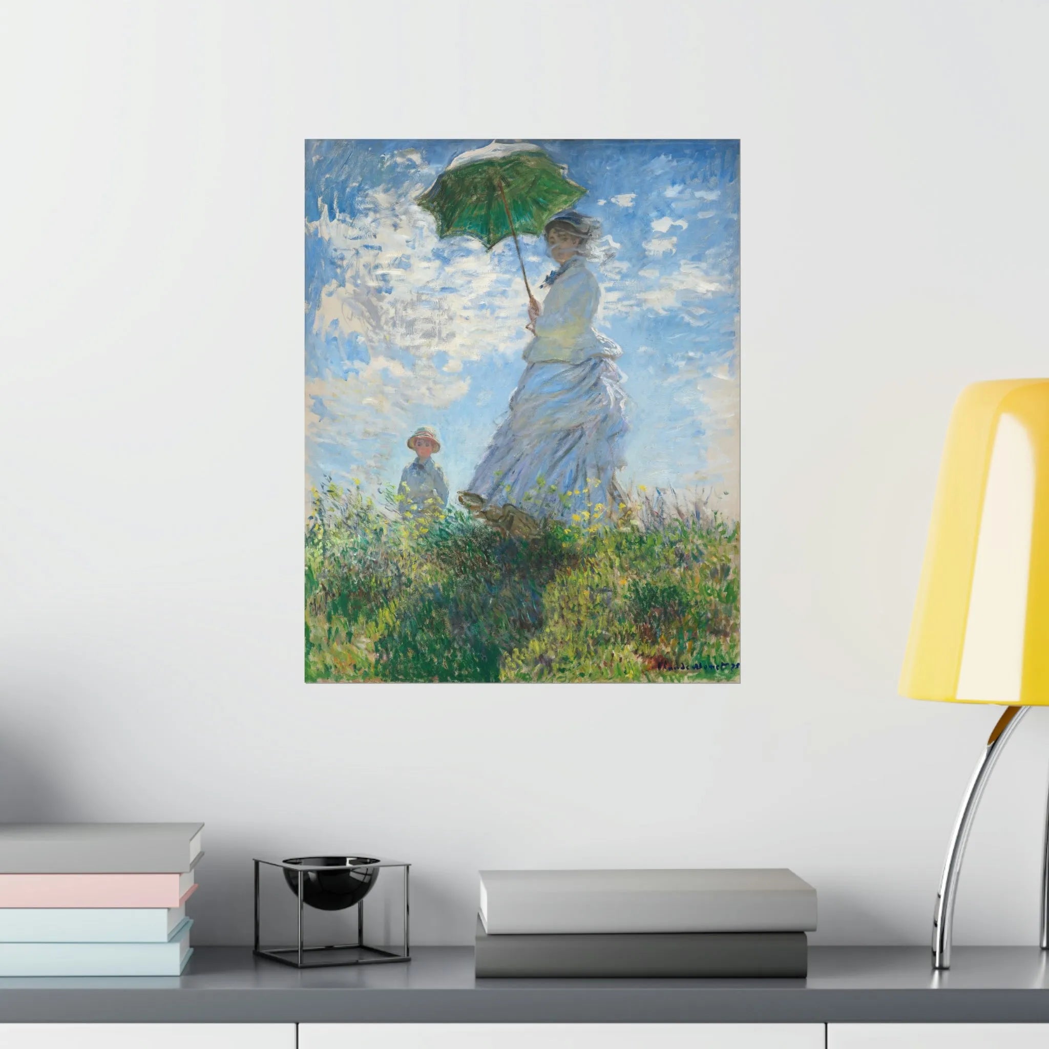 Woman with a Parasol Claude Monet Premium Posters