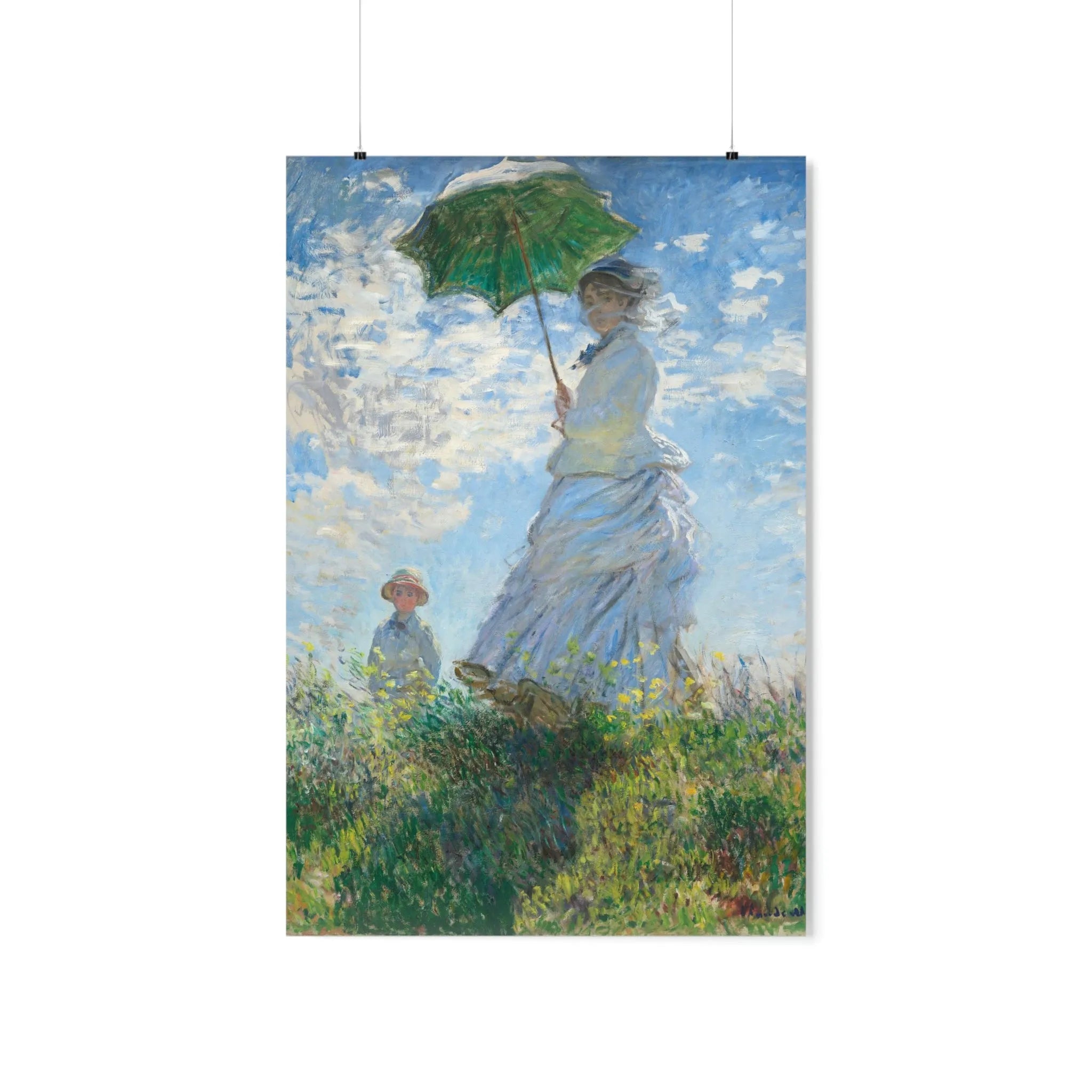 Woman with a Parasol Claude Monet Premium Posters