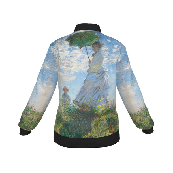 Woman with a Parasol Claude Monet Women’s Bomber Jacket
