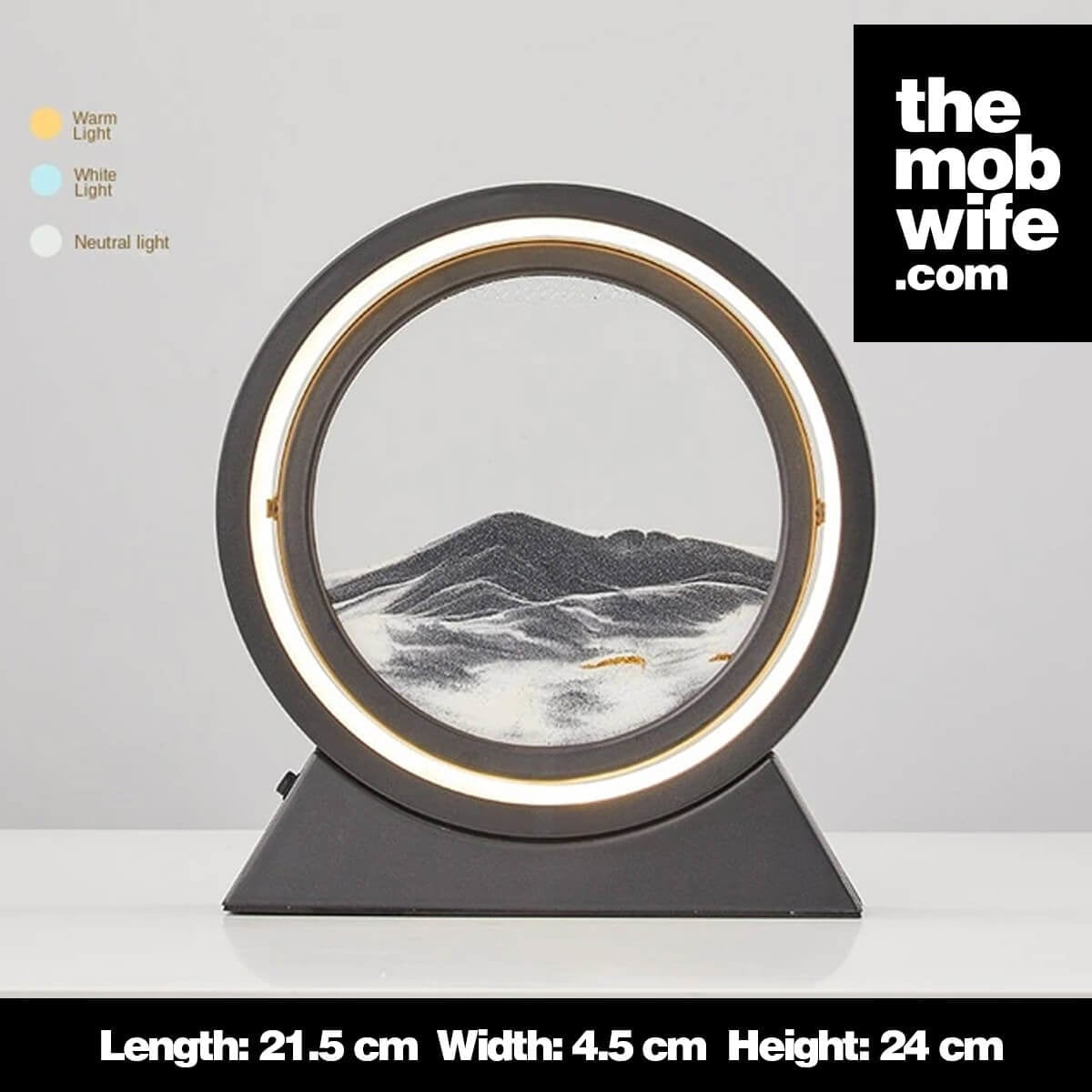 3D Hourglass Lamp - Rotating Sand Sculpture for Home Decor