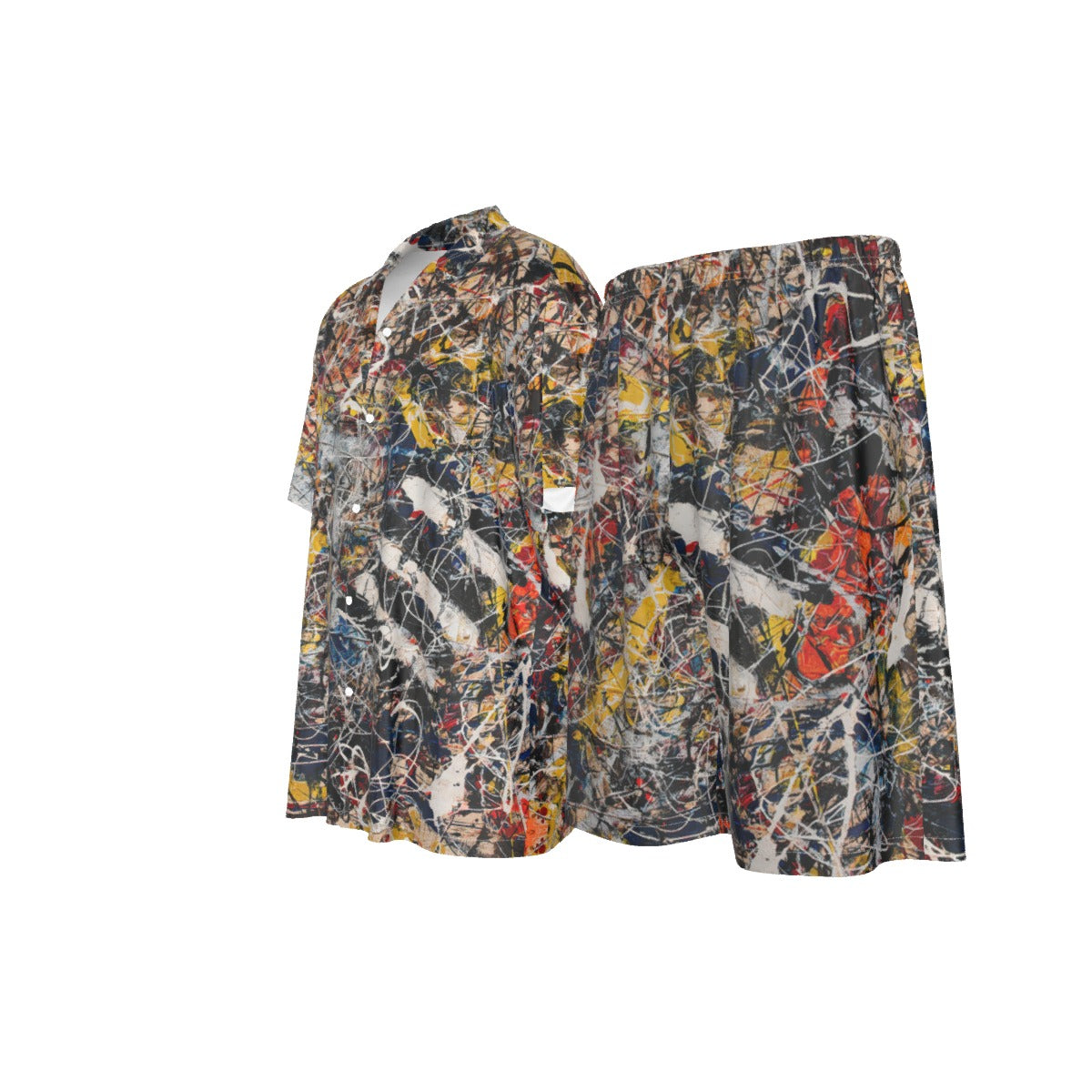 Abstract Pattern Silk Clothing - Designer Wear