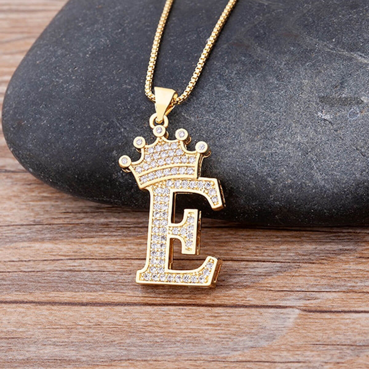 A-Z-Crown-Alphabet-Necklace-E