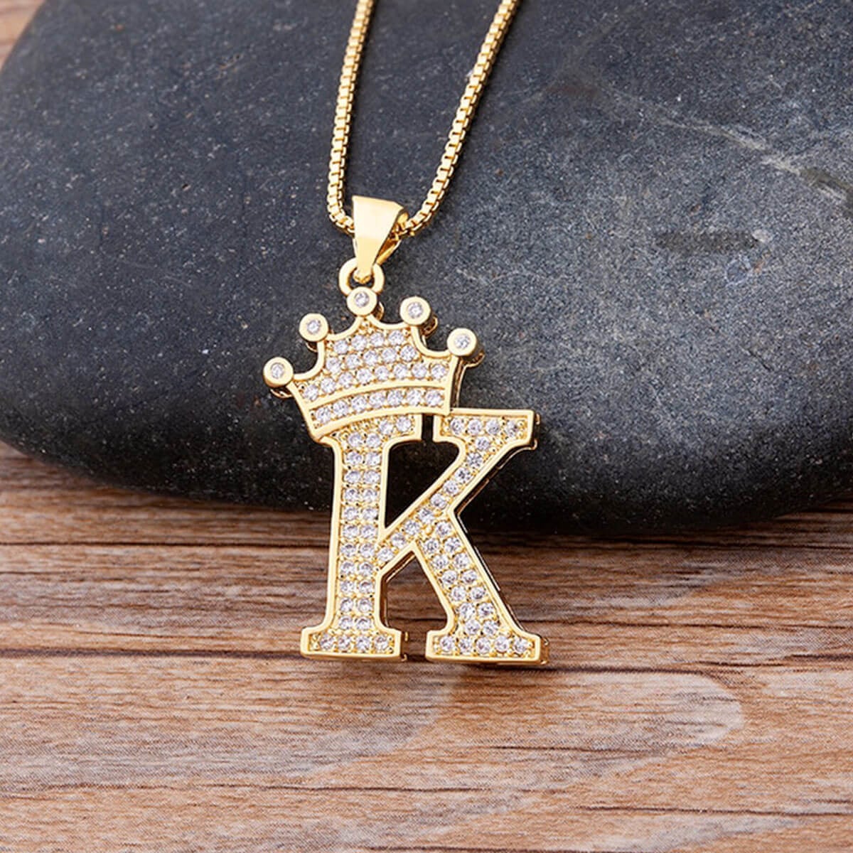 A-Z-Crown-Alphabet-Necklace-K