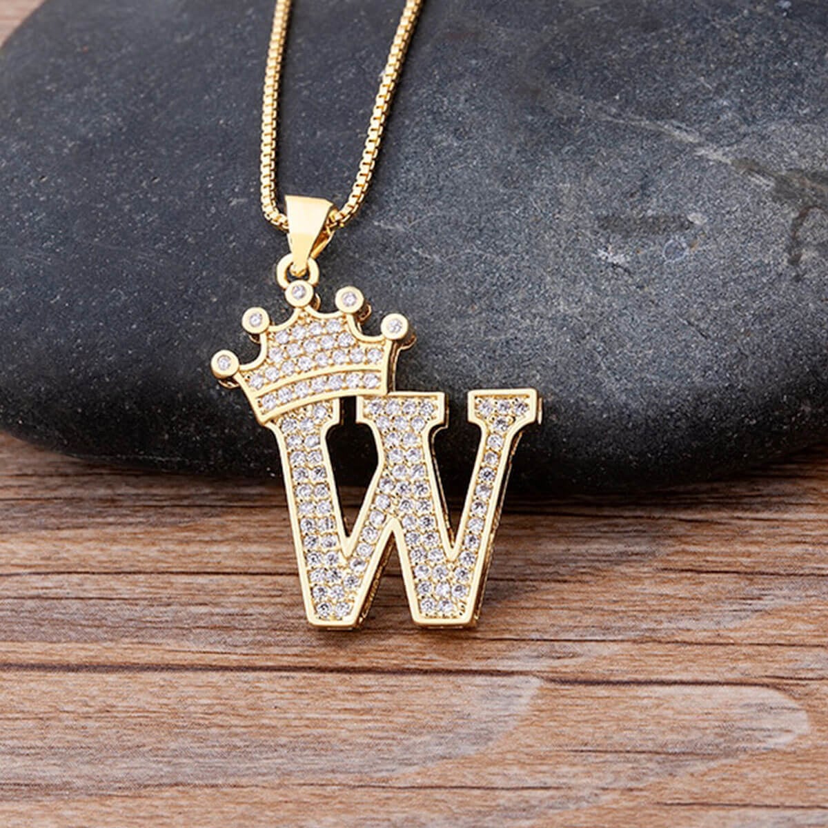 A-Z-Crown-Alphabet-Necklace-W