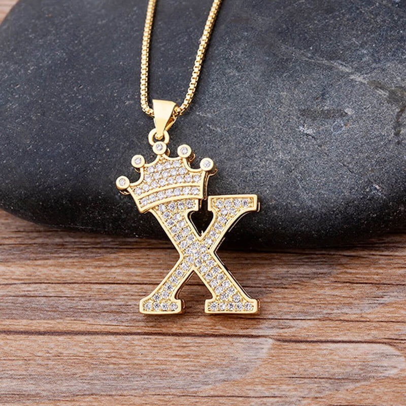 A-Z-Crown-Alphabet-Necklace-X