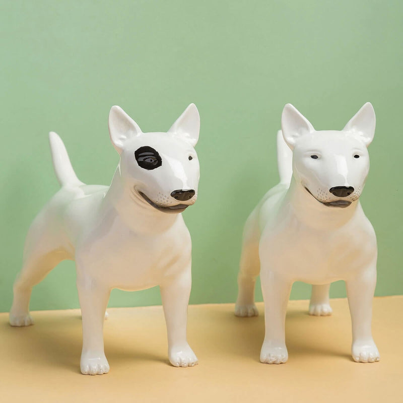 Bull Terrier Statue Art Resin Dog Sculpture