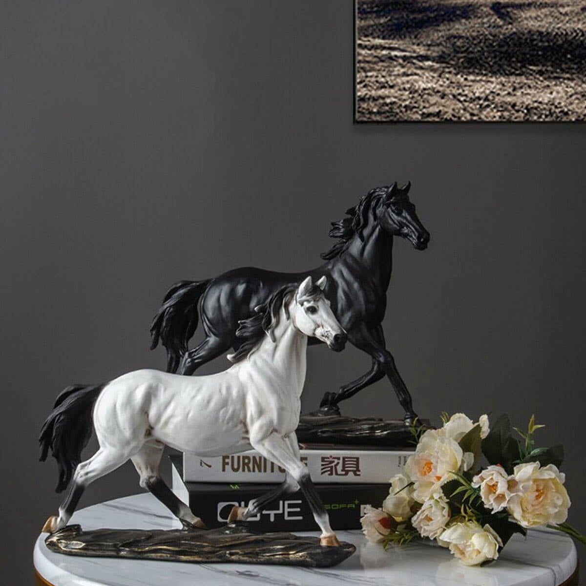 Pferd Statue Tierdekoration Skulptur