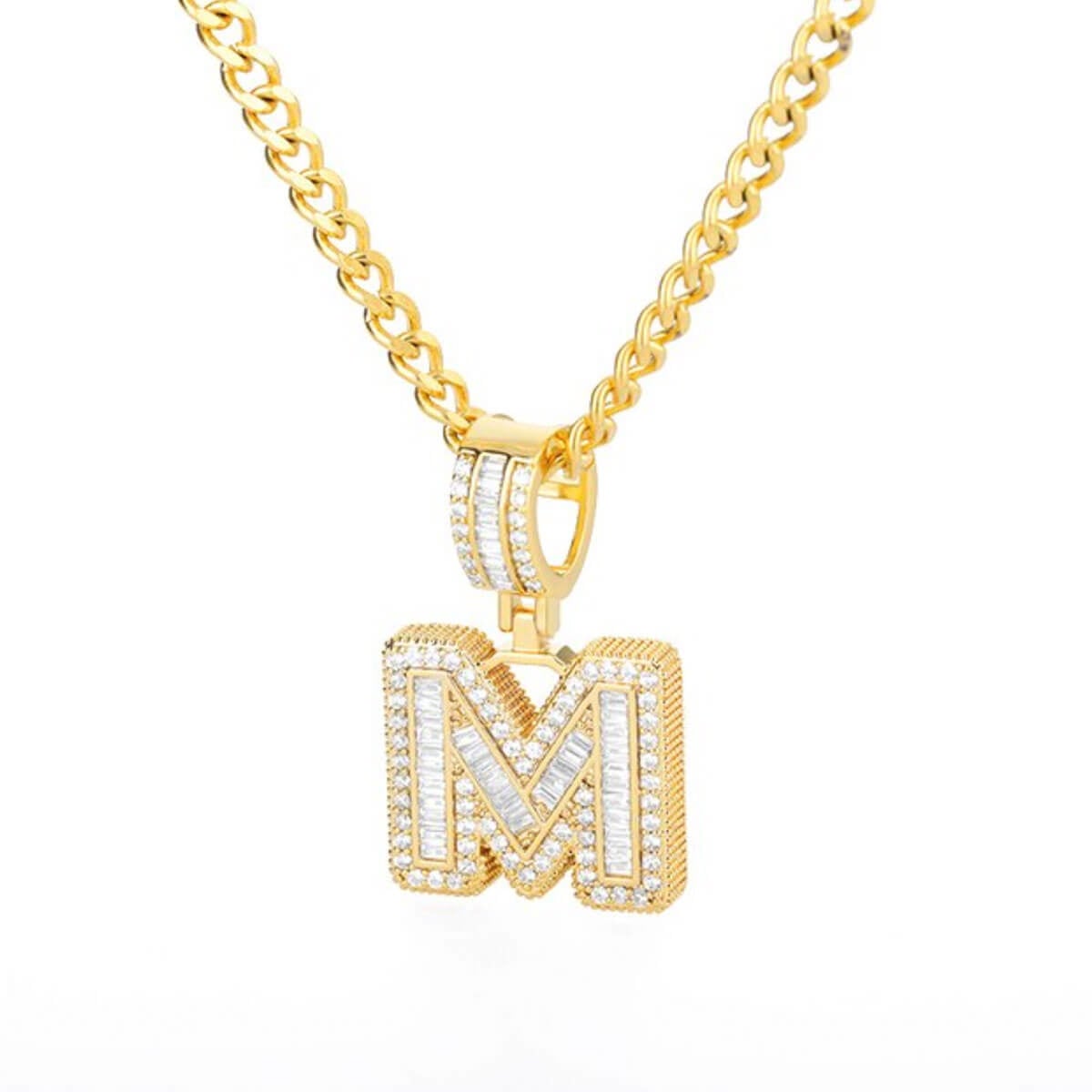 Golden-Alphabet-Necklace-Personlize-Letter-M