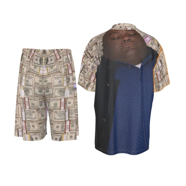 Mo Money Art Paid in Full Silk Shirt Suit Set