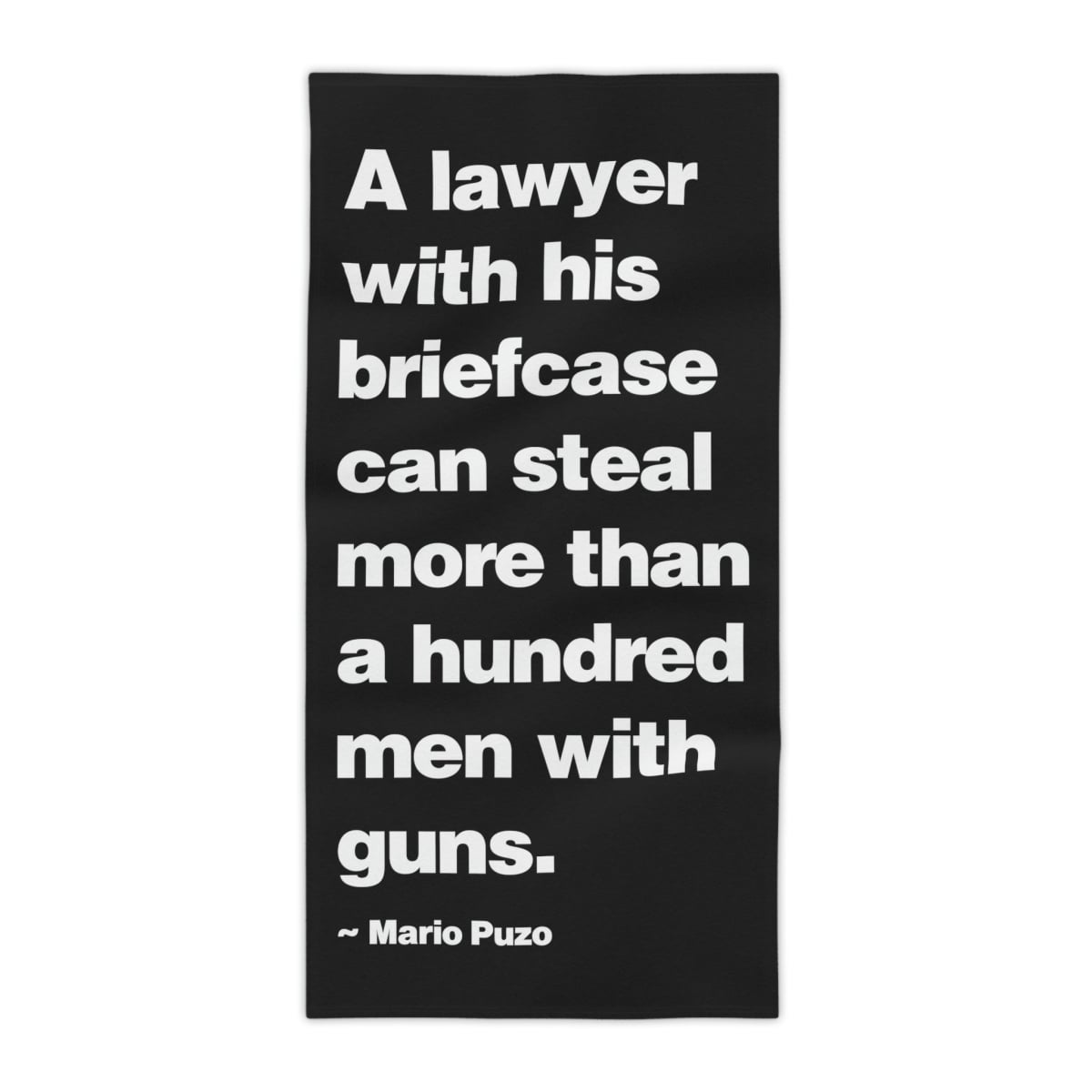 A Lawyer with the briefcase Mario Puzo Beach Towels