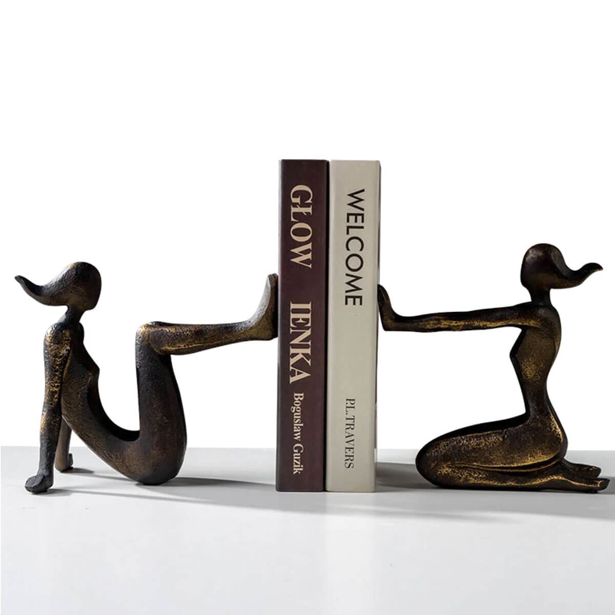 Innovative Bookshelf Decor - Unique Decorative Bookend Sculpture