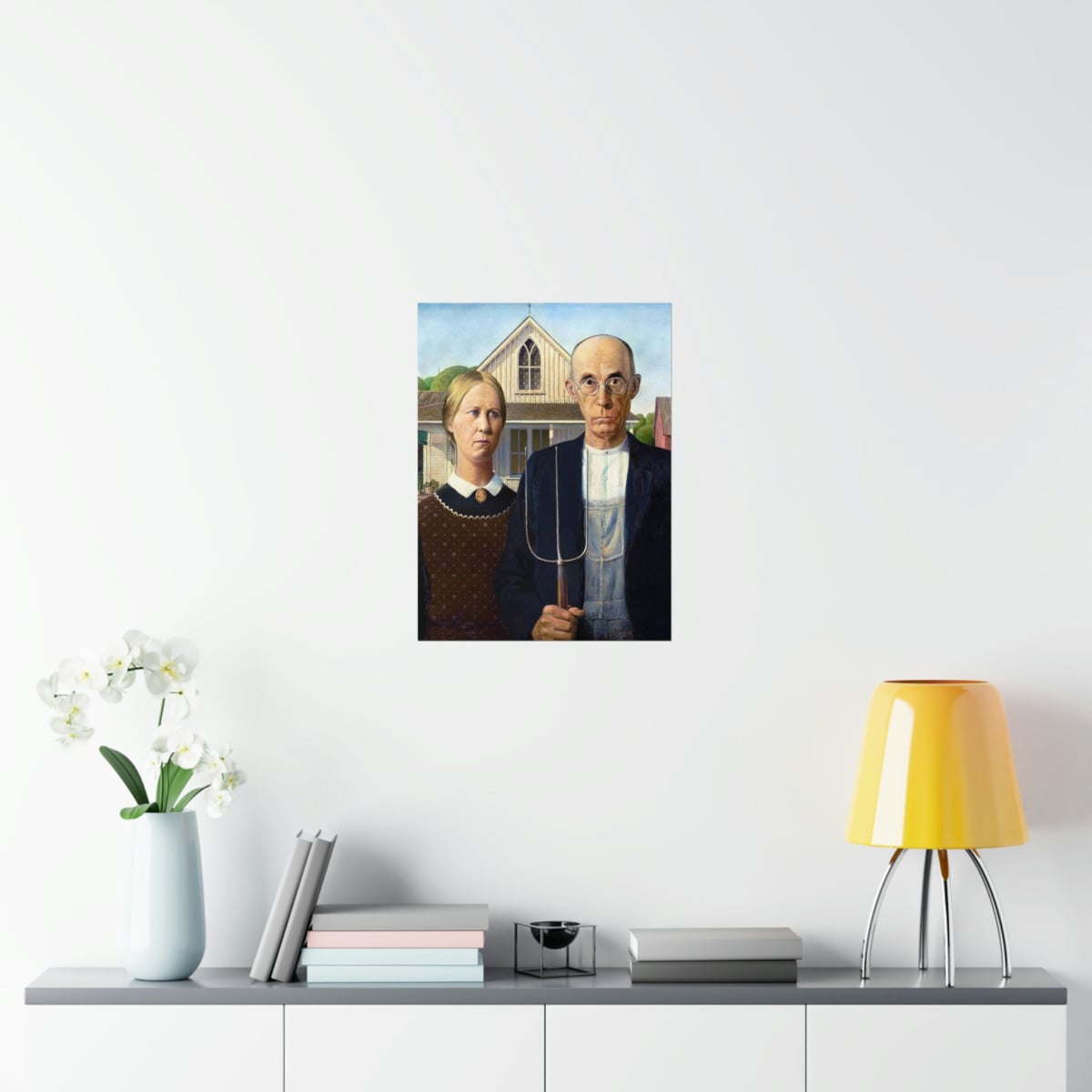 American Gothic by Grant Wood Art Premium Posters