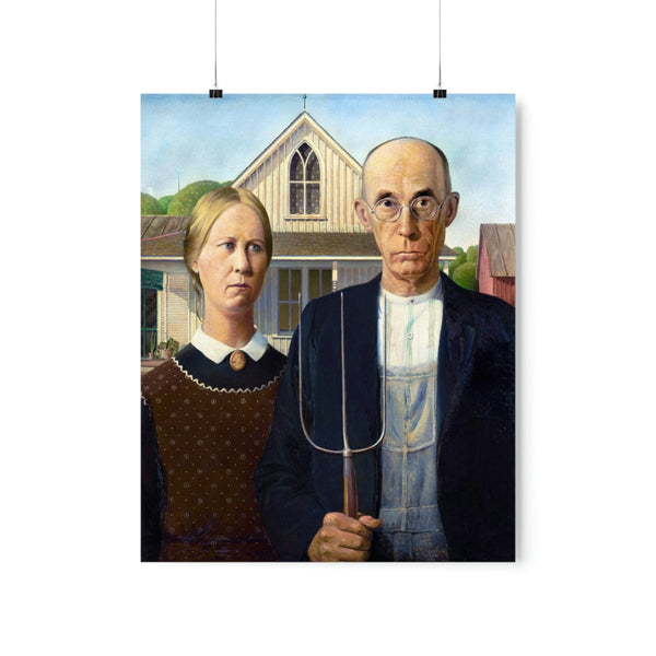 American Gothic by Grant Wood Art Premium Posters
