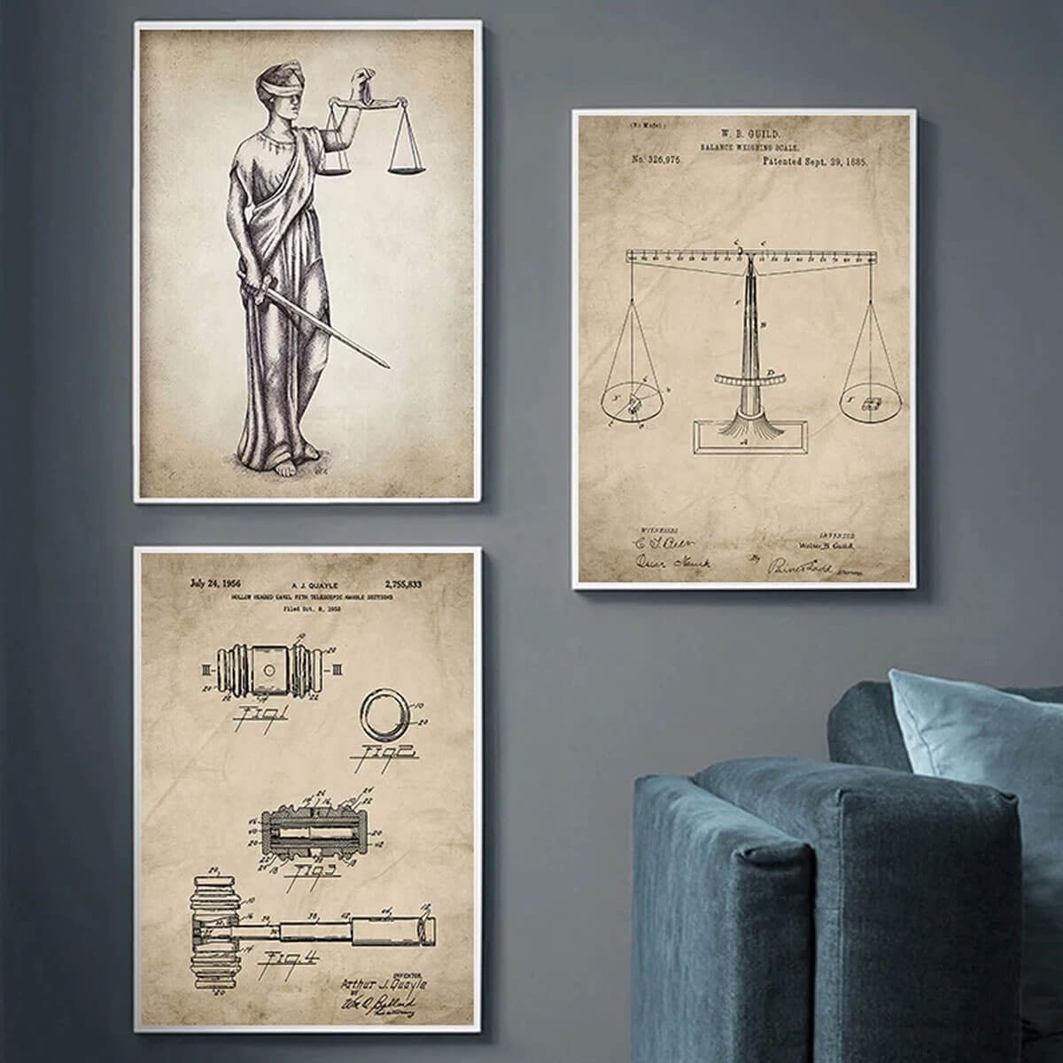 Attorney Lady Justice Law Canvas Painting Of Justice Lawyer Print Wall Art