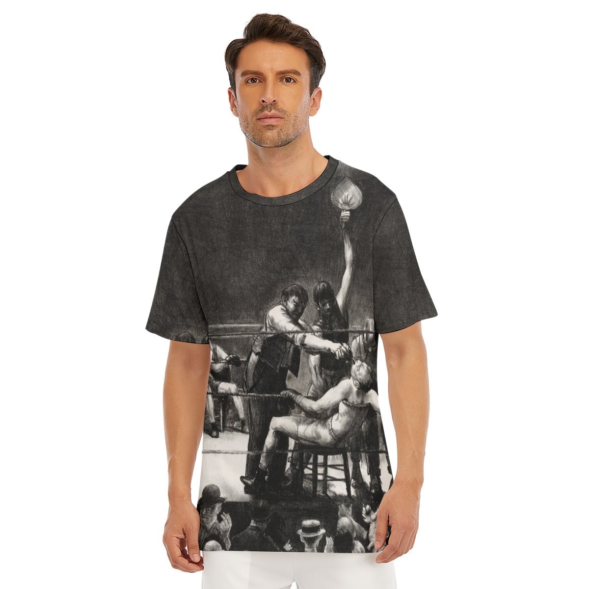 Between Rounds Small Second Stone by George Bellows T-Shirt