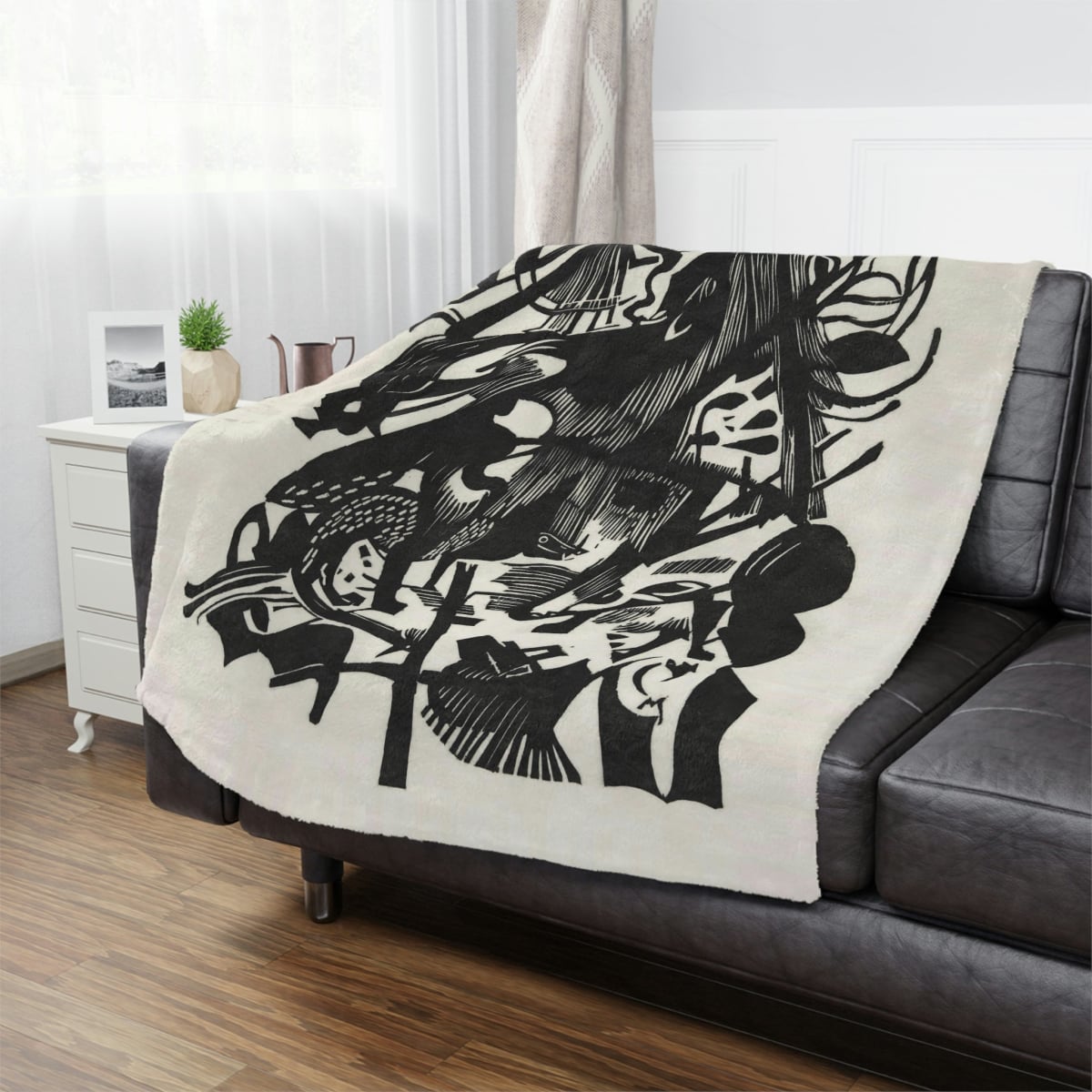 Artistic Wolf Theme in Franz Marc Inspired Blanket