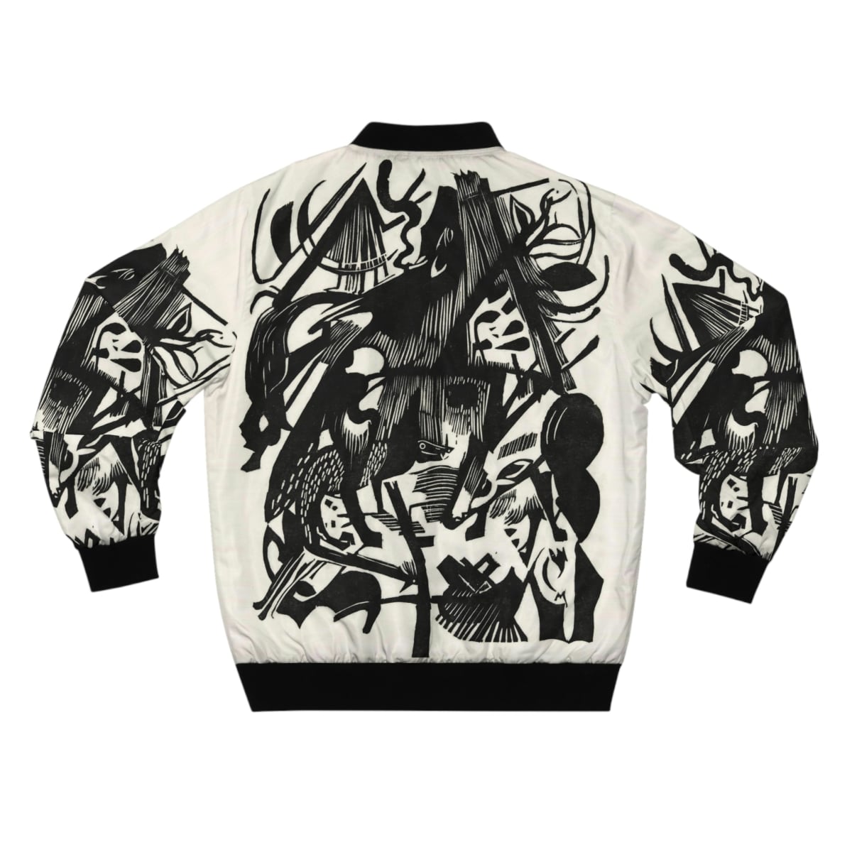 Birth of the Wolves Bomber Jacket - Painting by Franz Marc