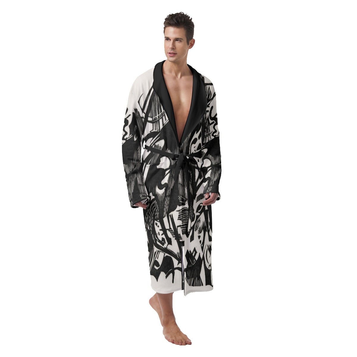 Birth of the Wolves by Franz Marc Art Heavy Fleece Robe