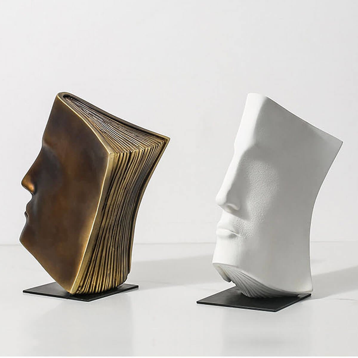Book Face Figures Abstract Art Books Sculpture
