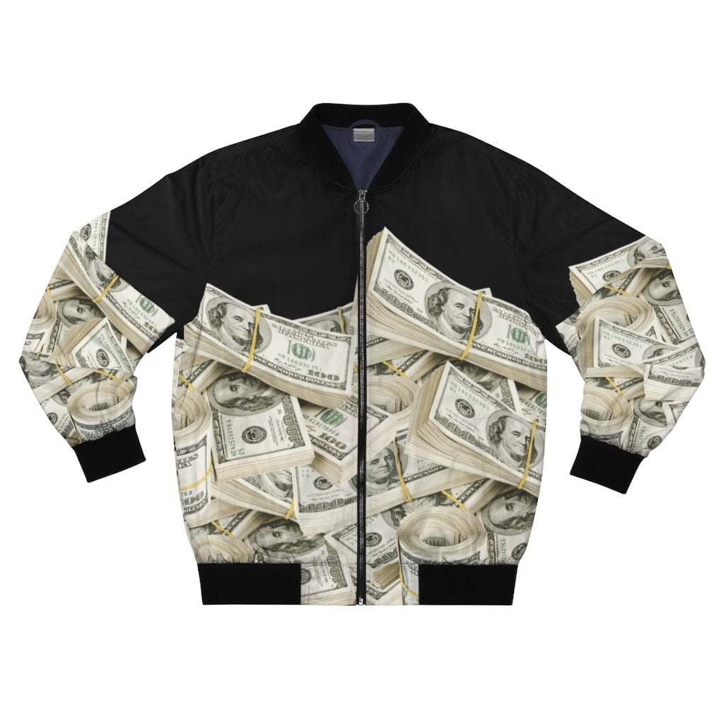 Boss Cash Money Dollar Bill Gangster Bomber Jacket