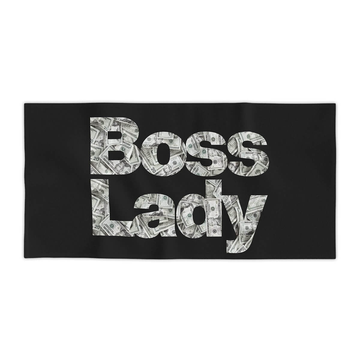 Boss Lady Self made Millionaire Full Cash Money Beach Towel