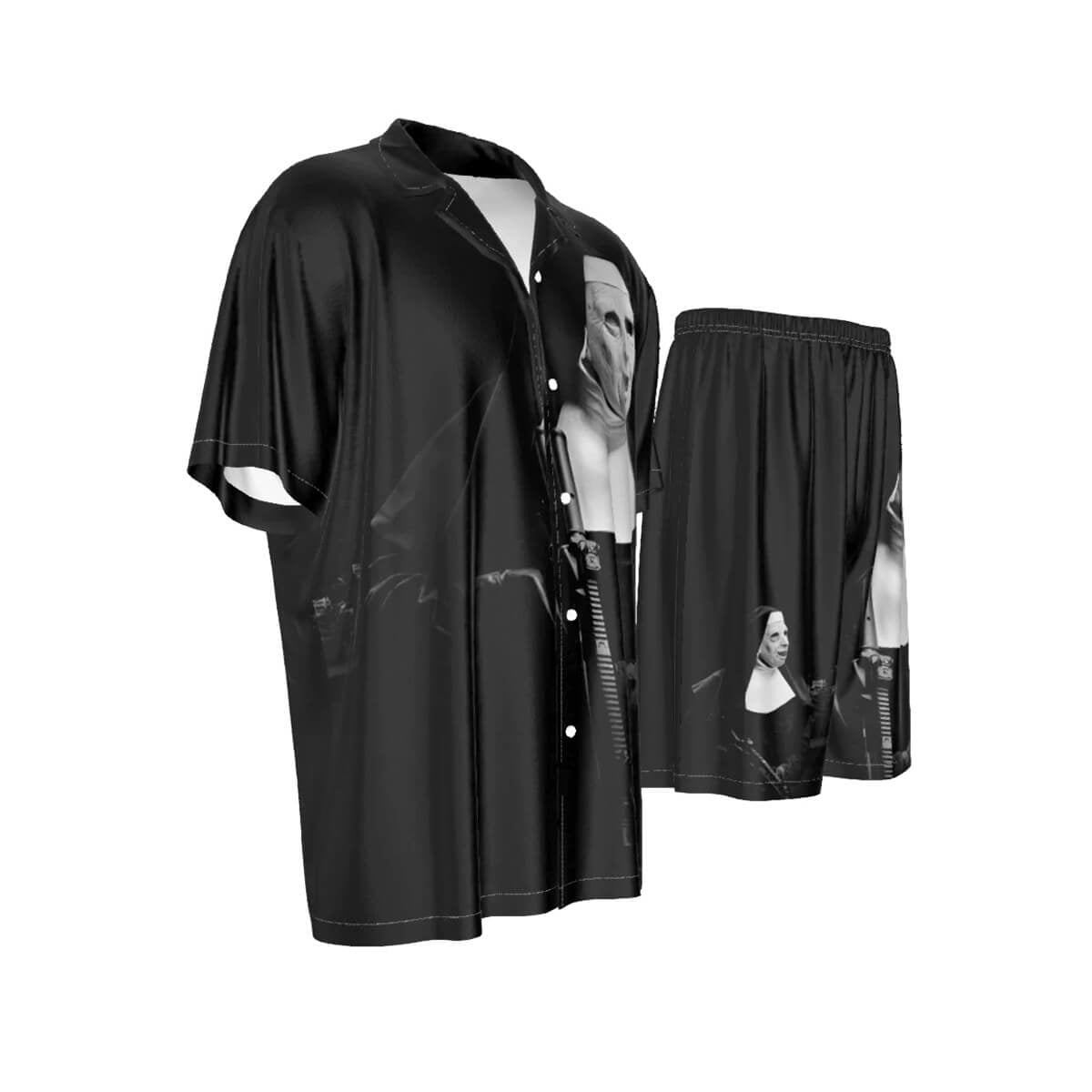 Boston Mobster Massachusetts Gangster Art Silk Shirt Suit Set