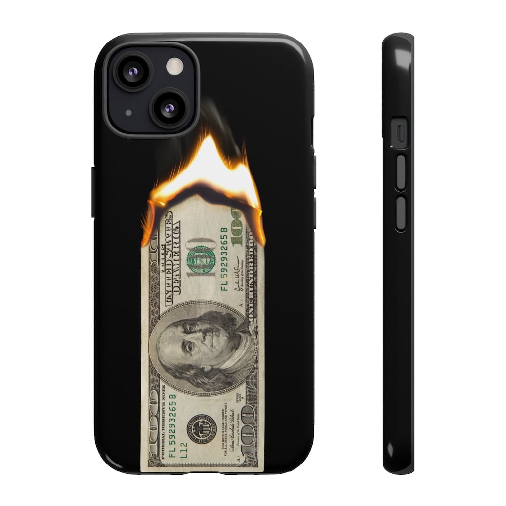Burn Hundred Dollar Bill Fire Mo Money Gangster Phone Cases