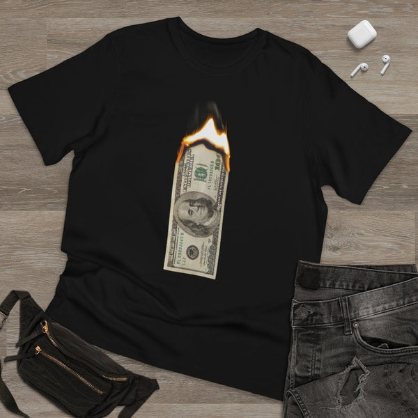 Burn Hundred Dollar Bill Fire Mo Money Gangster T-shirt