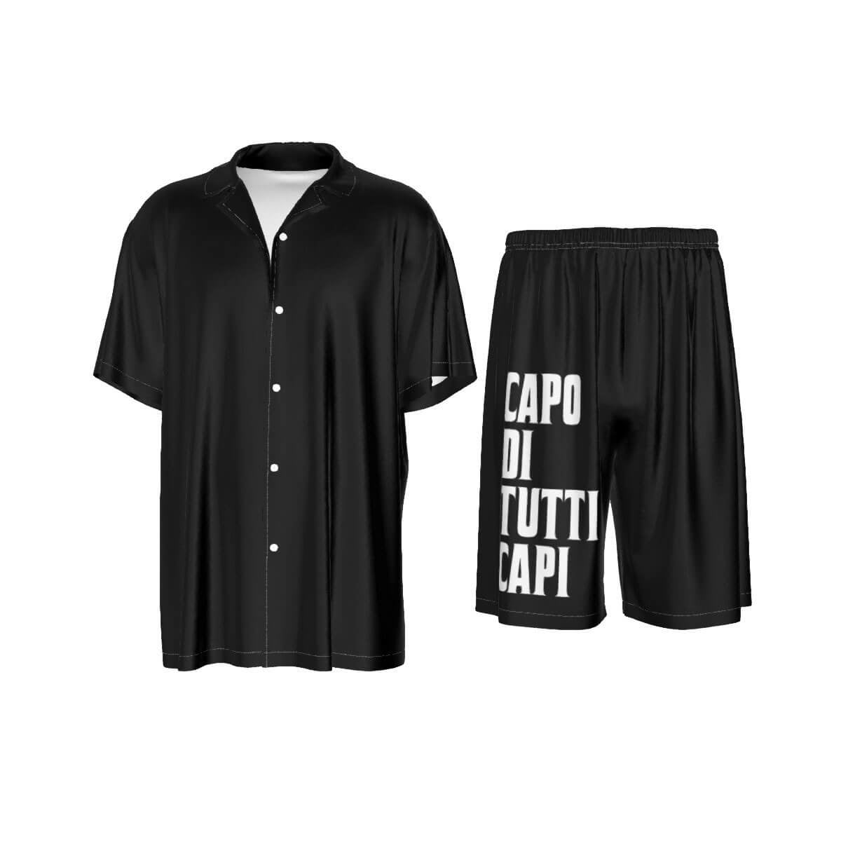 Capo Di Tutti Capi Italian Mobster Silk Shirt Suit Set